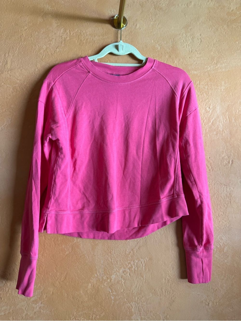 Sweaty Betty After Class Sweatshirt Hot Pink Size XS Thumbholes